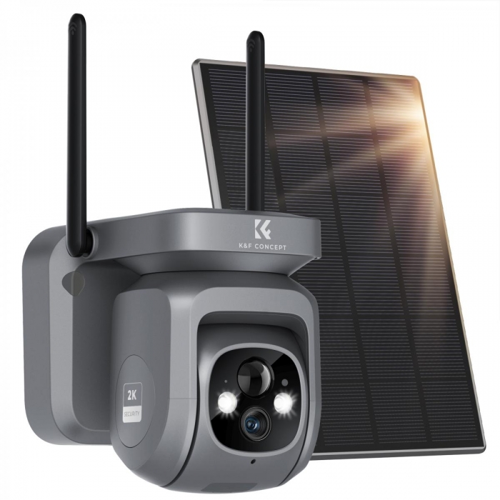 Time Lapse Cameras - K&F Concept WIFI solar security camera System solar camera PIR human sensor + 2-Way Audio Built-in Battery KF50.0015 - quick order from manufacturer