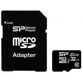 Atmiņas kartes - Silicon Power memory card microSDHC 32GB Elite + adapter SP032GBSTHBU1V10SP - быстрый заказ от производителя