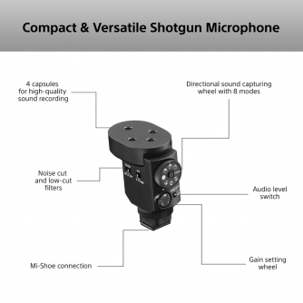 Videokameru mikrofoni - Sony ECM-M1 Shotgun Microphone 827010 ECMM1.CE7 - ātri pasūtīt no ražotāja