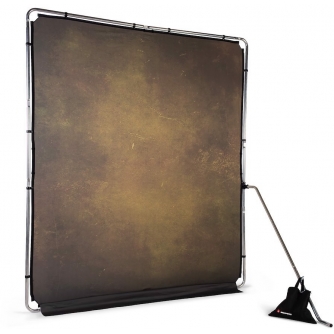 Background Set with Holder - Manfrotto frame + background EzyFrame Vintage, olive LL LB7924 - quick order from manufacturer