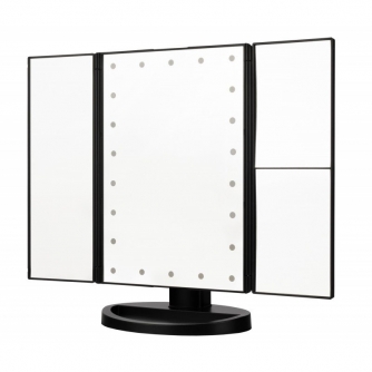 Make-up Mirror - Humanas HS-ML04 makeup mirror with LED backlight - black - quick order from manufacturer