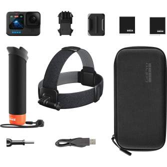 Action Cameras - GoPro HERO12 Black action camera 12 Accessory Bundle w. The Handler, Head Strap - quick order from manufacturer