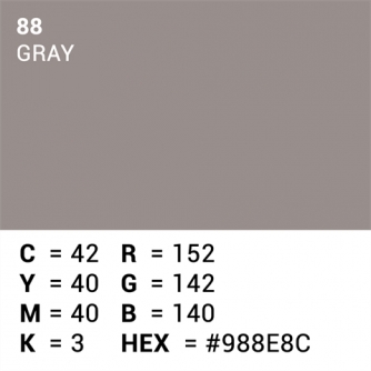 Backgrounds - Superior Background Paper 88 Grey 3.56 x 30.5m - quick order from manufacturer