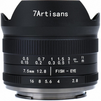 Objektīvi bezspoguļa kamerām - 7artisans 7.5mm F2.8 II M43 Fish-Eye Lens - ātri pasūtīt no ražotāja