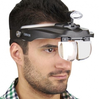 Palielināmie stikli - Carson Head magnifier PRO Series MagniVisor Deluxe with LED and 4 lenses - ātri pasūtīt no ražotāja