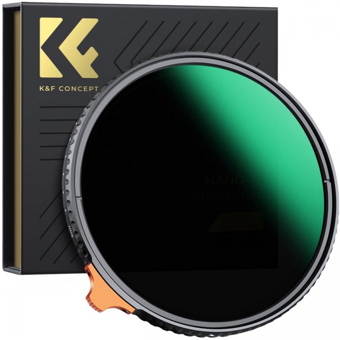 Neutral Density Filters - K&F Concept 105MM XV56 Nano-X Slim Variable/Fader NDX, HD, ND2~ND400, Waterproof, Anti Scratch, Green Coated KF01.2321 - quick order from manufacturer