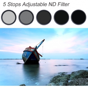 ND neitrāla blīvuma filtri - K&F Concept 37MM Nano-X Variable/Fader ND Filter, ND2~ND32, W/O Black Cross with 3pcs cleaning cloths KF01.1162V1 - ātri pasūtīt no ražotāja