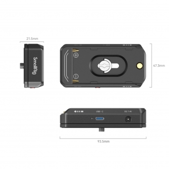 Dummy Batteries & DC Couplers - SmallRig NP-F Battery Adapter Mount Plate Kit with NP-FZ100 Dummy Battery Power Cable (Advanced Edit 4341 - quick order from manufacturer