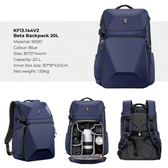 Shoulder Bags - K&F Concept Alpha Backpack 25L Benzo blue KF13.144V2 - quick order from manufacturer