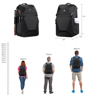 Studijas aprīkojuma somas - K&F Concept Alpha Backpack 25L black KF13.144 - ātri pasūtīt no ražotāja