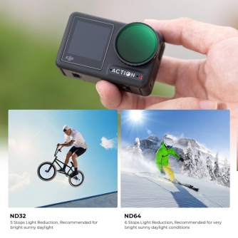 ND neitrāla blīvuma filtri - K&F Concept DJI Osmo Action 4 ND Filter Kit ND8+ND16+ND32+ND64 4 Pack, Optical Glass Filters SKU.2076 - ātri pasūtīt no ražotāja