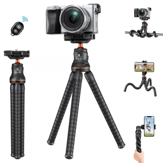 Statīvu aksesuāri - K&F Concept Mini Tripod with Bluetooth Control KF09.129 - ātri pasūtīt no ražotāja