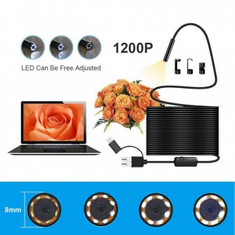 Compact Cameras - K&F Concept Wireless USB Inspection Camera, Waterproof Endoscope Inspection Camera with 6 LED Lights, 3 in 1 GW45.0005 - quick order from manufacturer