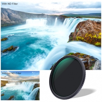 ND neitrāla blīvuma filtri - K&F Concept 43MM Nano-X Variable/Fader ND Filter, ND2~ND32, W/O Black Cross with 3pcs cleaning cloths KF01.1164V1 - ātri pasūtīt no ražotāja