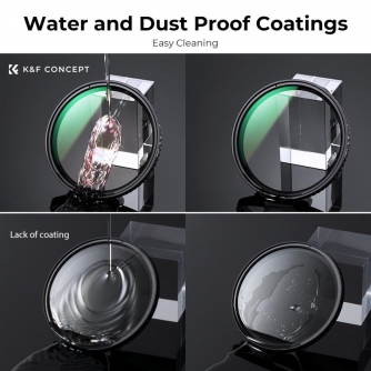 Neutral Density Filters - K&F Concept 52MM Nano-X Variable/Fader ND Filter, ND2~ND32, W/O Black Cross with 3pcs cleaning cloths KF01.1058V1 - quick order from manufacturer