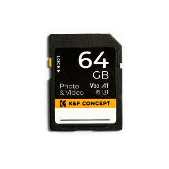 Atmiņas kartes - K&F Concept K&F 64GB tracking camera memory card U3 V30 read speed up to 90MB/ - быстрый заказ от производителя