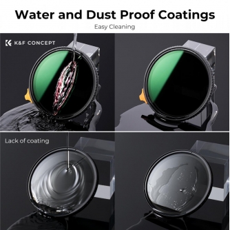 Neutral Density Filters - K&F Concept 82MM, multi -function can be adjusted black mist 1/4 & ND2 ~ 400, - quick order from manufacturer