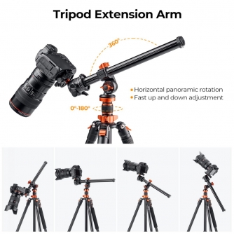 Tripod Heads - K&F Concept Rotatable Multi-Angle Center Column for Camera Tripod Magnesium - quick order from manufacturer