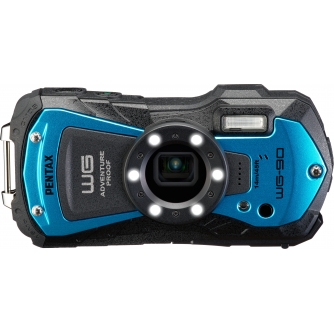 Compact Cameras - Pentax WG-90 Waterproof Camera, 16MP, 5x Zoom, Blue - quick order from manufacturer