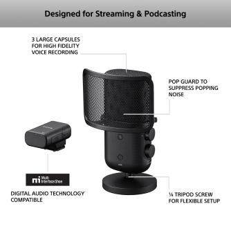 New products - Sony wireless mikrofon ECM-S1 Wireless Streaming ECMS1.CE7 - quick order from manufacturer