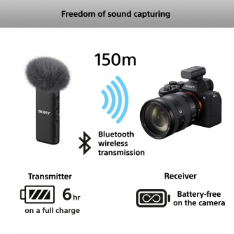 Bezvadu piespraužamie mikrofoni - Sony wireless microphone ECM-W3S + charging case ECMW3S.CE7 - быстрый заказ от производителя