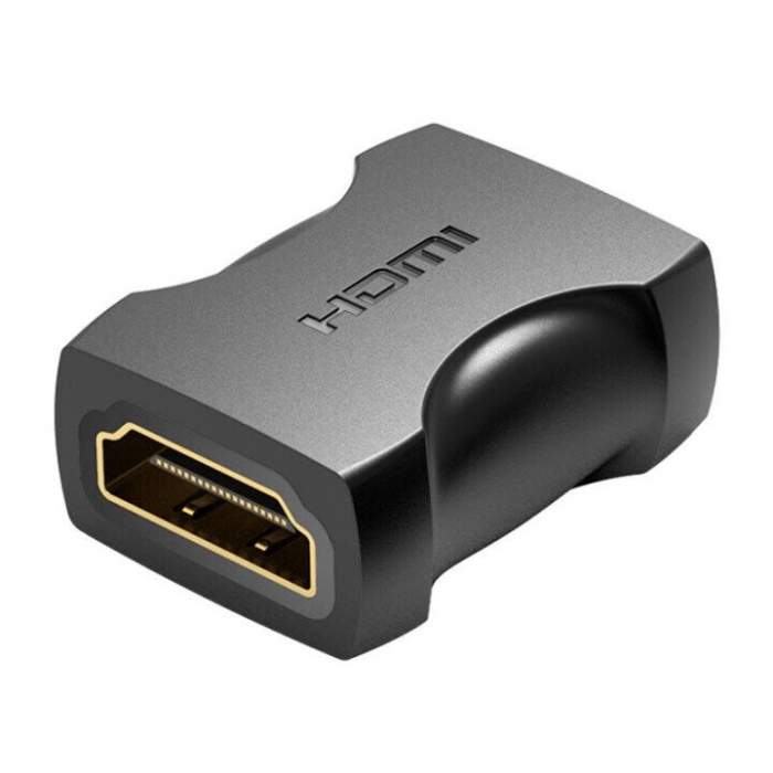 Video vadi, kabeļi - Vention HDMI (female) to HDMI (female) Adapter Vention AIRB0 4K, 60Hz, (black) - быстрый заказ от производ