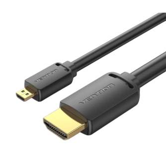 Wires, cables for video - Vention HDMI-D Male to HDMI-A Male 4K HD Cable 2m Vention AGIBH (Black) - buy today in store and with delivery