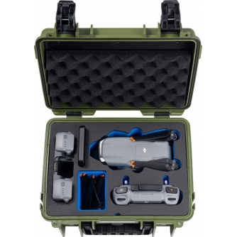 Cietie Koferi - BW OUTDOOR CASES TYPE 3000 FOR DJI AIR 3 / BRONZE-GREEN 108690 - ātri pasūtīt no ražotāja