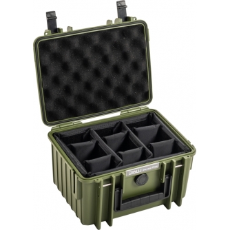 Koferi - BW OUTDOOR CASES TYPE 2000 / BRONZE GREEN (DIVIDER SYSTEM) 108261 - ātri pasūtīt no ražotāja