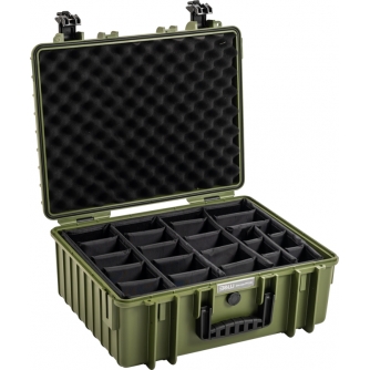 Cietie Koferi - BW OUTDOOR CASES TYPE 6000 / BRONZE GREEN (DIVIDER SYSTEM) 108266 - ātri pasūtīt no ražotāja