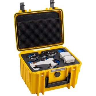 Multikopteru aksesuāri - BW OUTDOOR CASES TYPE 2000 FOR DJI MINI 4 PRO / YELLOW 108898 - быстрый заказ от производителя