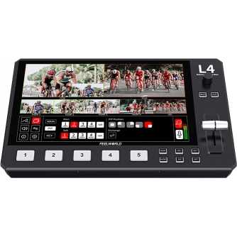 Video mikseri - FeelWorld L4 HDMI Livestream Switcher with Built-In Monitor - ātri pasūtīt no ražotāja