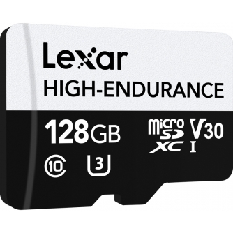 Memory Cards - LEXAR MICROSD HIGH-ENDURANCE MICROSDXC UHS-I/U3/10 R100/W45 (V30) 128GB LSDM10-1 - quick order from manufacturer