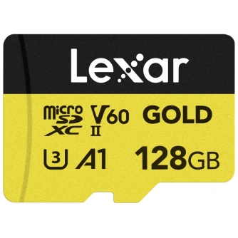 Memory Cards - LEXAR MICROSD GOLD MICROSDXC UHS-II/C10/A1/U3 R280/W100 (V60) 128GB LMSGOLD128G- - buy today in store and with delivery