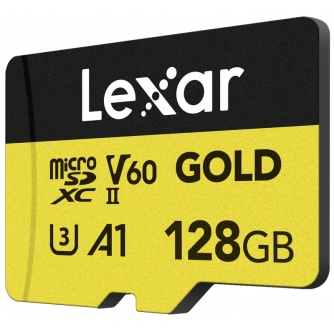 Memory Cards - LEXAR MICROSD GOLD MICROSDXC UHS-II/C10/A1/U3 R280/W100 (V60) 128GB LMSGOLD128G- - buy today in store and with delivery