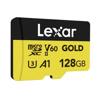 Memory Cards - LEXAR MICROSD GOLD MICROSDXC UHS-II/C10/A1/U3 R280/W100 (V60) 128GB LMSGOLD128G- - buy today in store and with delivery