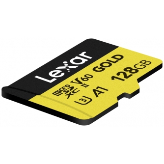 Memory Cards - LEXAR MICROSD GOLD MICROSDXC UHS-II/C10/A1/U3 R280/W100 (V60) 128GB LMSGOLD128G- - buy today in store and with delivery