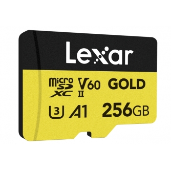 Карты памяти - LEXAR MICROSD GOLD MICROSDXC UHS-II/C10/A1/U3 R280/W100 (60) 256GB LMSGOLD256G-B - быстрый заказ от производителя