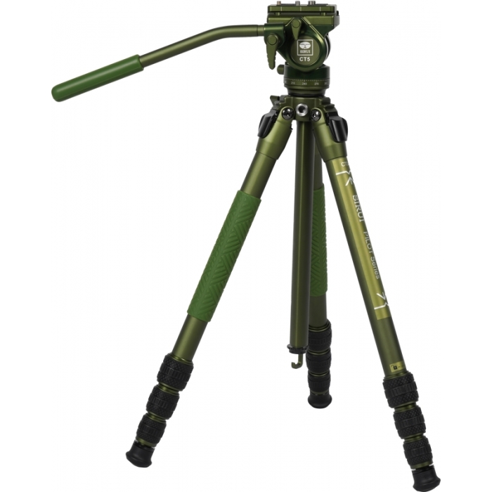 Video statīvi - SIRUI PILOT SERIES ALU TRIPOD CT04+CT5 VIDEOHEAD GREEN CT04+CT5 - быстрый заказ от производителя