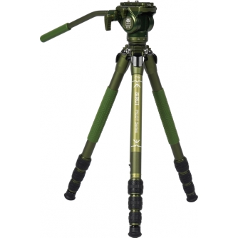 Video statīvi - SIRUI PILOT SERIES ALU TRIPOD CT04+CT5 VIDEOHEAD GREEN CT04+CT5 - быстрый заказ от производителя