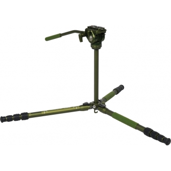 Video statīvi - SIRUI PILOT SERIES ALU TRIPOD CT04+CT5 VIDEOHEAD GREEN CT04+CT5 - быстрый заказ от производителя