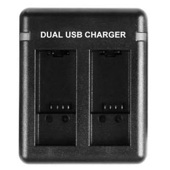 Kameras bateriju lādētāji - 2-slot charger Puluz PU919B - perc šodien veikalā un ar piegādi