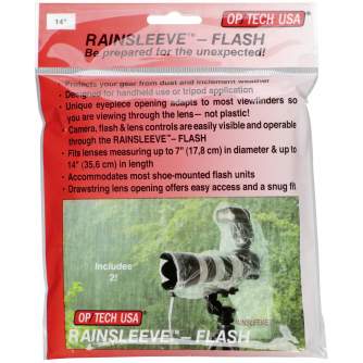 Rain Covers - 1x2 OP Tech Rain-Sleeve protection for camera with Flash - quick order from manufacturer