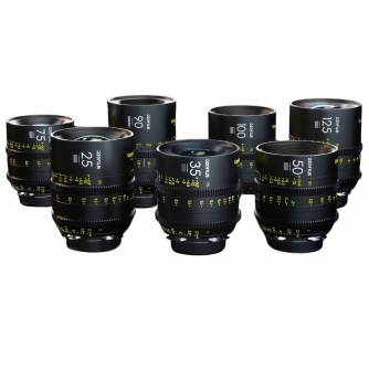 CINEMA видео объективы - DZOFILM Vespid Prime 7-Lens Kit (25/35/50/75/100/125 T2.1 + Macro 90 T2.8) - быстрый заказ от производи