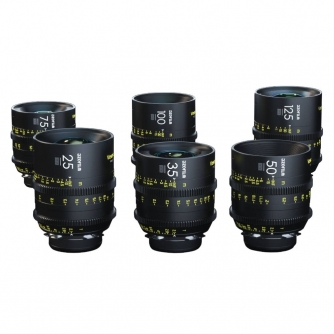 CINEMA Video Lenses - DZOFILM Vespid Prime 6-Lens Kit (25/35/50/75/100/125 T2.1) - quick order from manufacturer