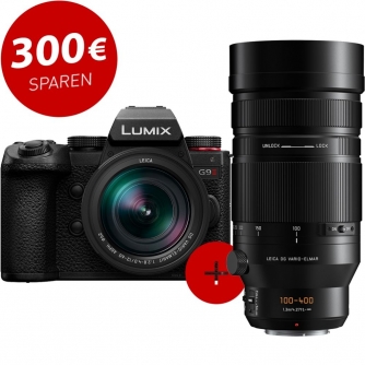 Mirrorless Cameras - Panasonic Premium Panasonic Lumix G9 II with LEICA 12-60mm Lens + LEICA 100-400mm (H-RSA100400E) - quick order from manufacturer