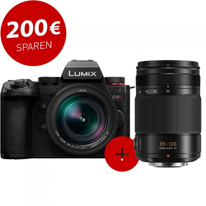 Mirrorless Cameras - Panasonic Premium Panasonic Lumix G9 II with LEICA 12-60mm Lens + LEICA 35-100mm - quick order from manufacturer