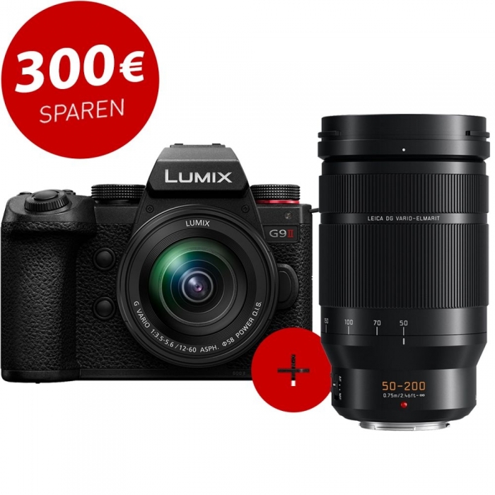 Mirrorless Cameras - Panasonic Premium Panasonic Lumix G9 II with 12-60mm Lens + LEICA 50-200mm (H-ES50200E9) - quick order from manufacturer