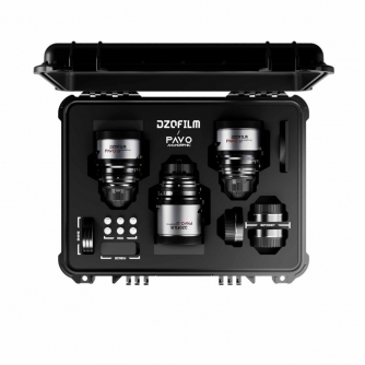 CINEMA Video Lenses - DZOFILM Pavo 2x Anamorphic 3-Lens Kit (32/55/100mm T2.1/T2.4) for PL/EF Mount (S35)(DZO-PAB3PLMN) - quick order from manufacturer