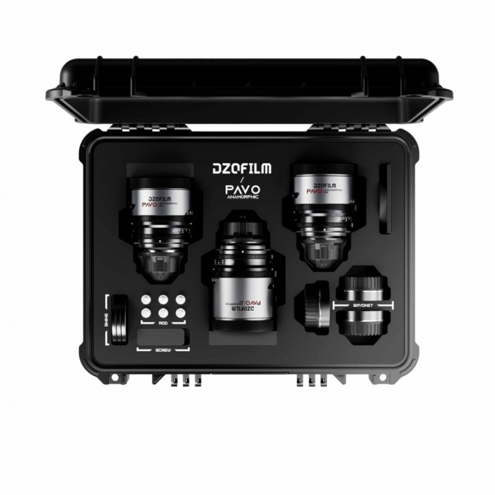 CINEMA Video objektīvi - DZOFILM Pavo 2x Anamorphic 3-Lens Kit (32/55/100mm T2.1/T2.4) for PL/EF Mount (S35)(DZO-PAB3PLMN) - быс